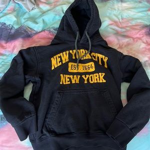 Vintage New York City hoodie navy blue